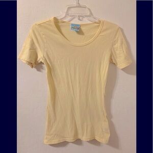 C&C California yellow scoop S/S shirt #WNJ074 Small